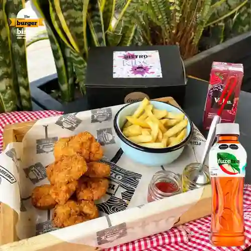 Nuggets de Pollo +Fuzetea Negro Manzana Limonaria 400ml