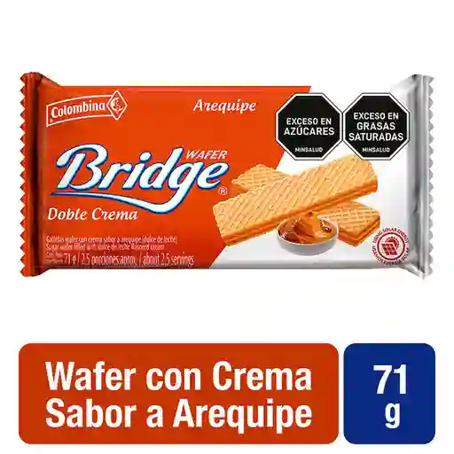 Bridge Galletas Wafer con Doble Crema Sabor a Arequipe