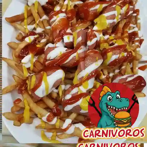 Salchipapas sencilla