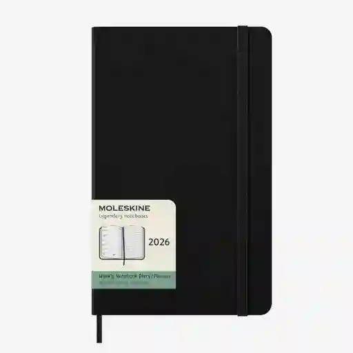 Moleskine Agenda Semanal Negro Grande Hc 2026