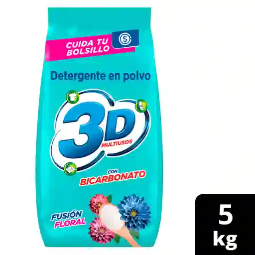 3D Detergente en Polvo Frangancia Floral