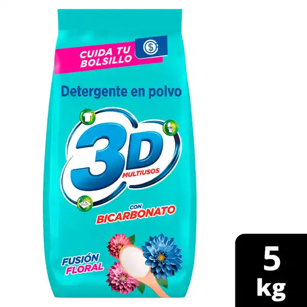 3D Detergente en Polvo Frangancia Floral