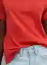 Camiseta Chalaca Rojo Talla M Mujer Mango