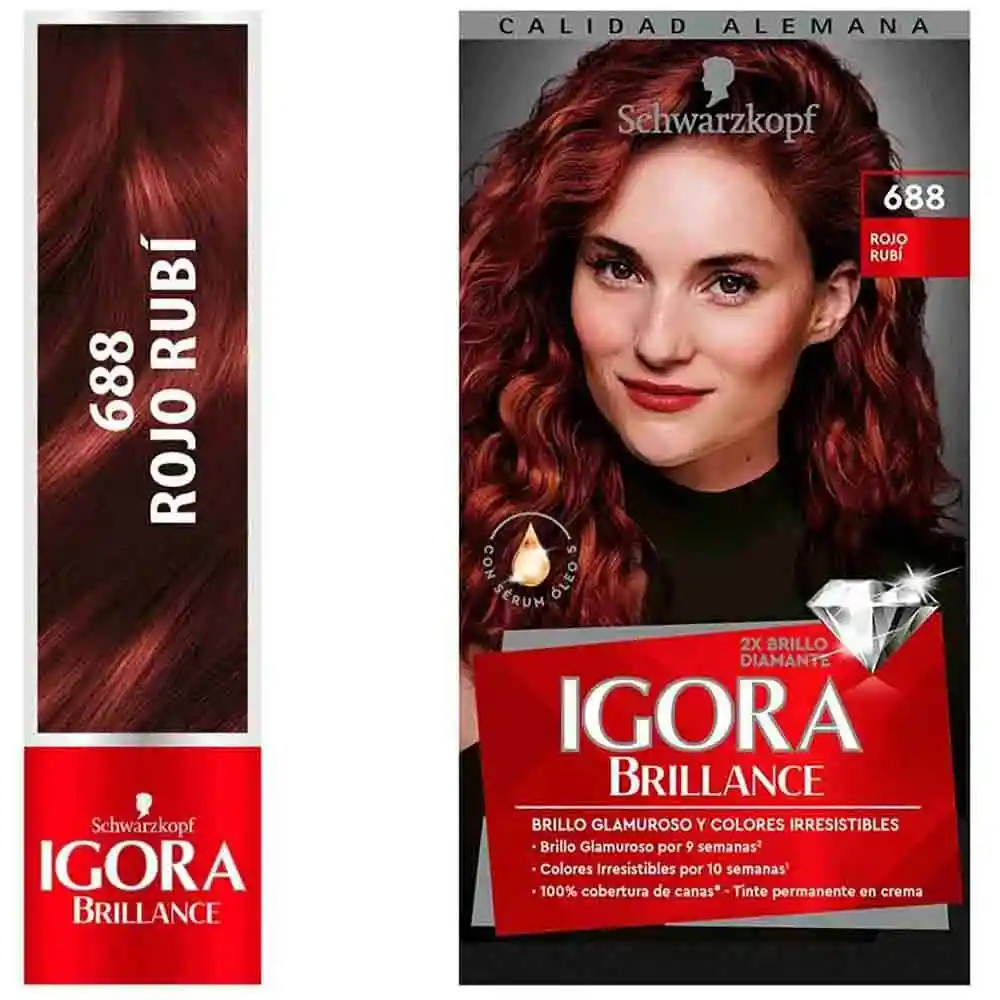 Igora Brillance 688 Rojo Rubi