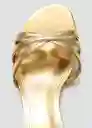 Sandalias Dora Oro Talla 36 Mujer Mango