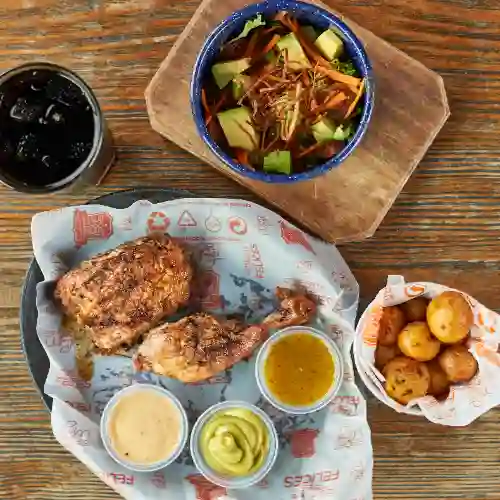 Combo 1/4 Pollo Artesanal Al Carbon