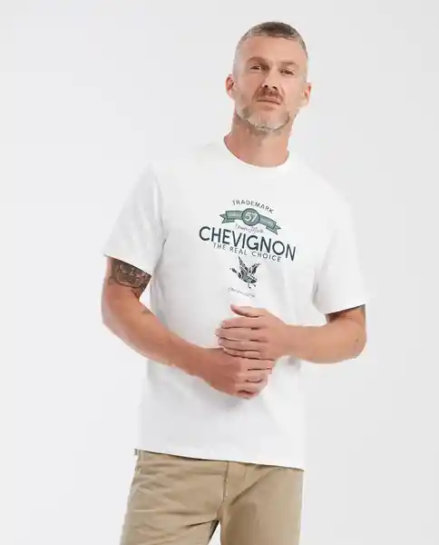 Camiseta Union Made Masculino Crudo Pristino Claro T M Chevignon