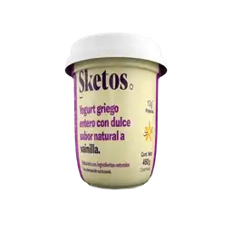 Sketos Yogurt Griego Entero Vainilla