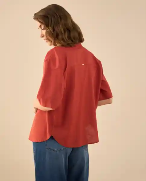 Camisa Rojo Cereza Oscuro Talla L 612G023 Esprit