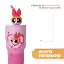 Vaso de Acero Serie Chicas Súper Poderosas Rosa 900 mL Miniso