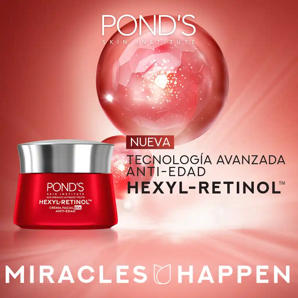 Crema Antiedad Día Ponds Age Miracle con Hexyl-Retinol 50g