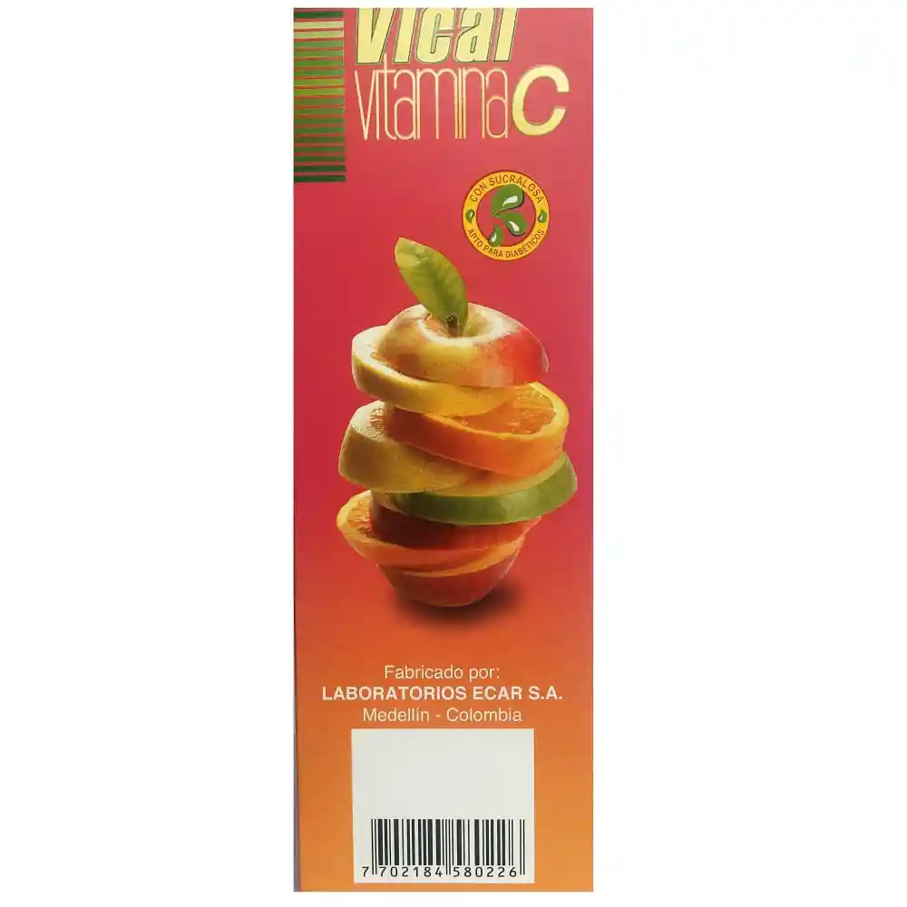Vical Vitamina C Sabor Tutti Frutti Tableta Masticable
