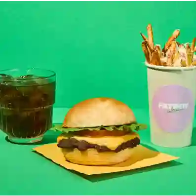 Combo Hamburguesa de Carne+papas+gaseosa
