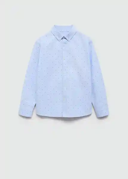 Camisa Oxfordp Celeste Talla 10 Niños Mango