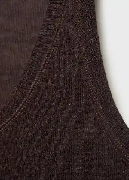 Top Lini Marrón Talla L Mujer Mango