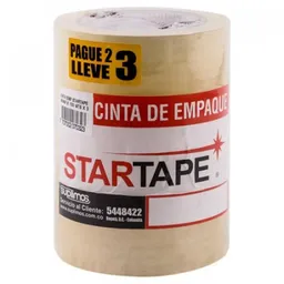 Home Star Tape Cinta de Empaque 48 mm - 100 mde 3 Unidades