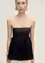 Top Gang Negro Talla L Mujer Mango