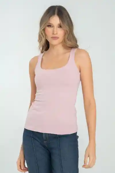 Top Basic Color Rosado Palo de Rosa Talla XS Ragged