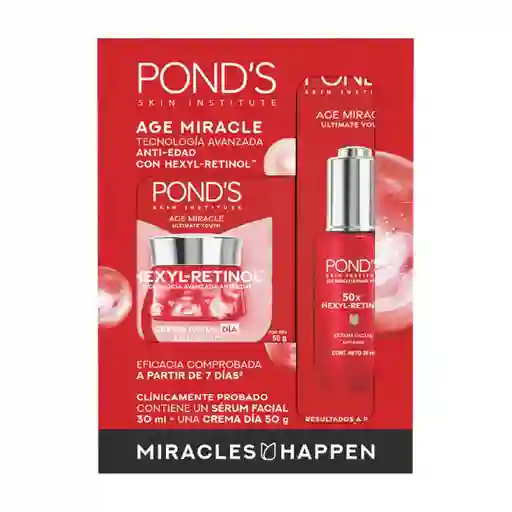 Ponds Kit Crema Ace Miracle Dia + Serum