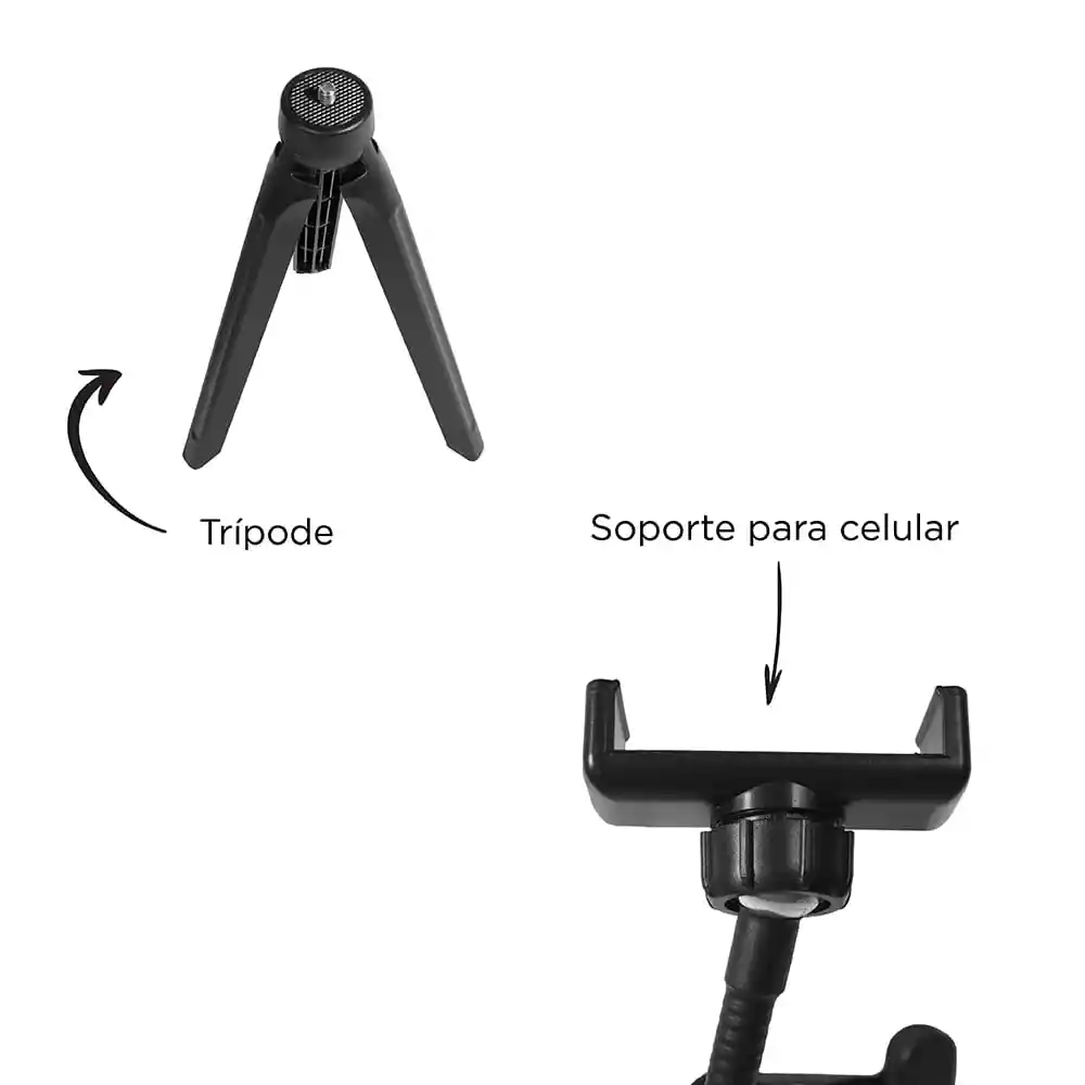 Miniso Soporte de Celular Tripode in Live Broadcast Aro Con Luz