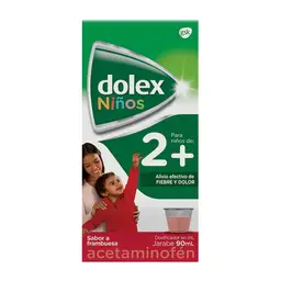 Dolex Niños Acetaminofen (32 mg) Jarabe Sabor Frambuesa