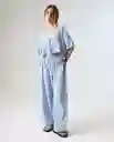 Camisa Mujer Azul Talla S 612G005_AZU144210 Americanino