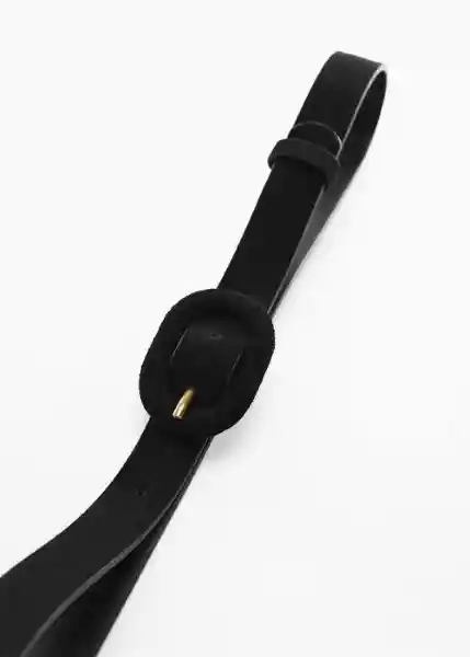 Cinturón Cuarcita Negro Talla M Mujer Mango