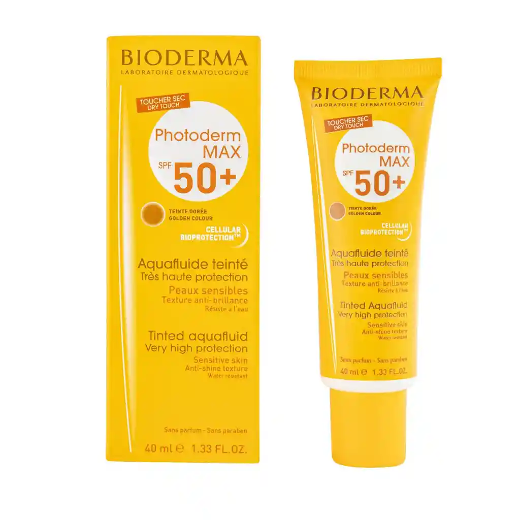 Bioderma Photoderm Max Protector Solar Aquafluide Dorado SPF 50+