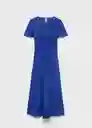 Vestido Red Azul Talla S Mujer Mango