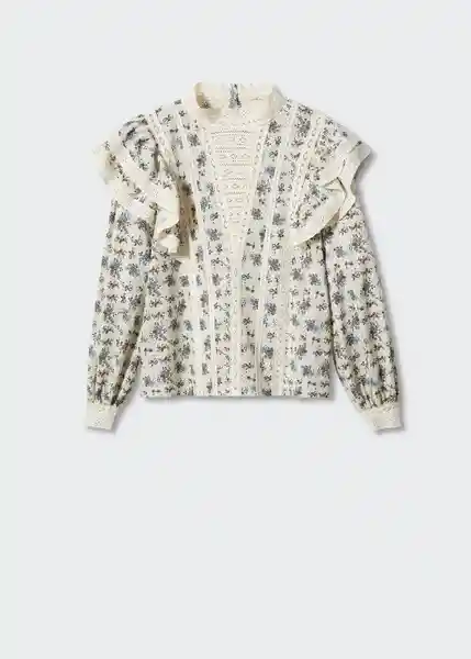 Blusa Overy Crudo Talla L Mujer Mango