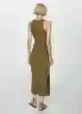 Vestido Bacalar Khaki Talla 27 Mujer Mango