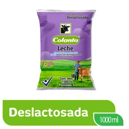 Colanta Leche UHT Deslactosada en bolsa X 1000 ml.