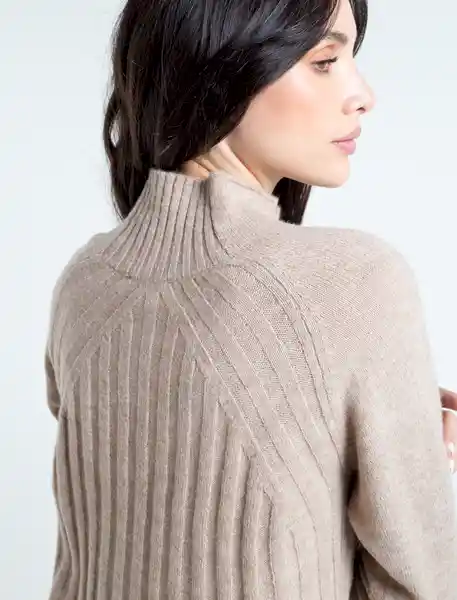  Sueter Arena Mujer Beige Guijarro Medio Talla S Naf-Naf 