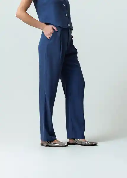 Pantalón Renata Azul Anochecer Ultra Oscuro T 4 532G304 Naf Naf