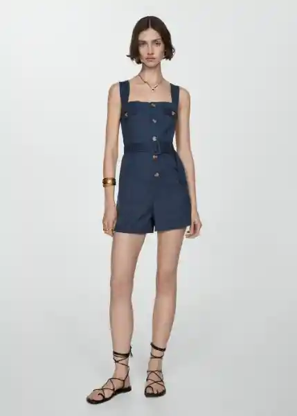 Enterizo Mono Birkin Marino Talla S Mujer Mango