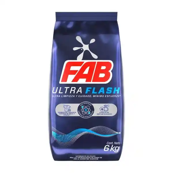 Fab Detergente Ultra Flash Polvo