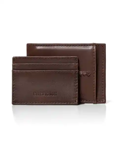 Billetera Ext Card Braid Café Ardilla Medio Chevignon