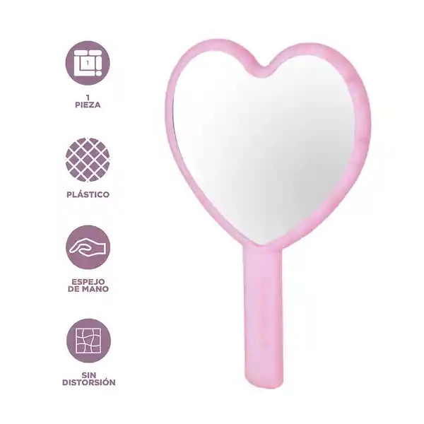 Espejo de Mano Forma Corazón Serie Cherry Valentine Miniso