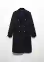 Abrigo Solete Azul Noche Talla XL Mujer Mango