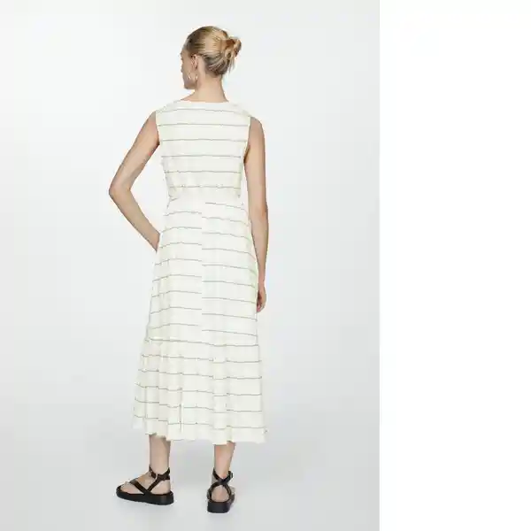 Vestido Morgali Off White Talla L Mujer Mango