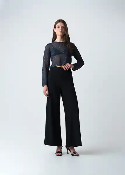 Pantalón Gael Mujer Negro Ultraoscuro Talla 10 433G390 Naf Naf