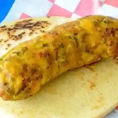 Chorizo con Arepa Blanca