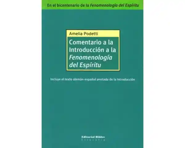 Comentario a la Introducción a la Fenomenología - Amelia Podetti