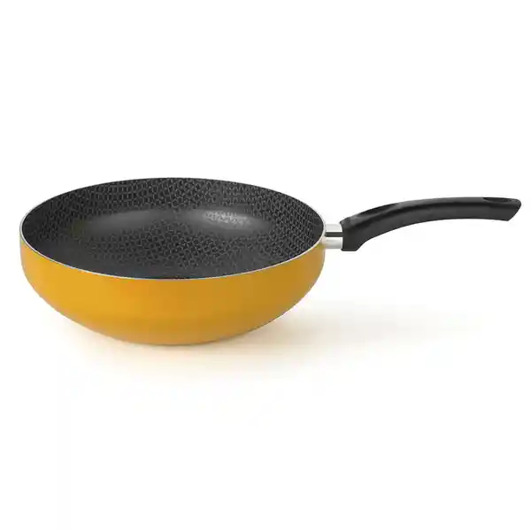 Frigideira Aspiración Sartén Wok Amarillo 28 cm