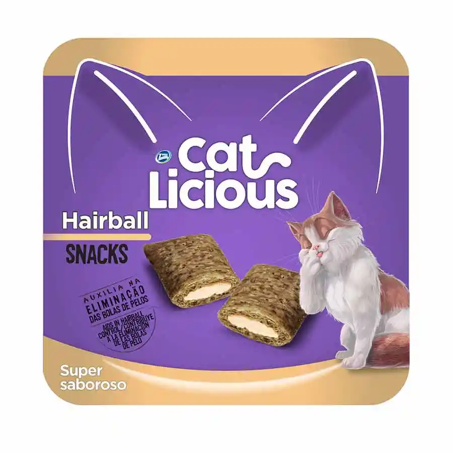 Cat Licious Snacks para Gatos Hairball 