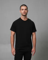 Camiseta Hombre Negro L 102G014_NEG194007 Rifle