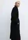 Abrigo Cuca Negro Talla 18 Mujer Mango