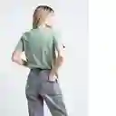 Camiseta Mujer Verde Tomillo Oscuro M 405E022 Naf Naf