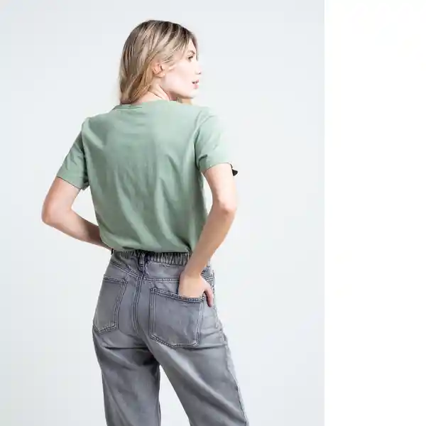 Camiseta Mujer Verde Tomillo Oscuro M 405E022 Naf Naf