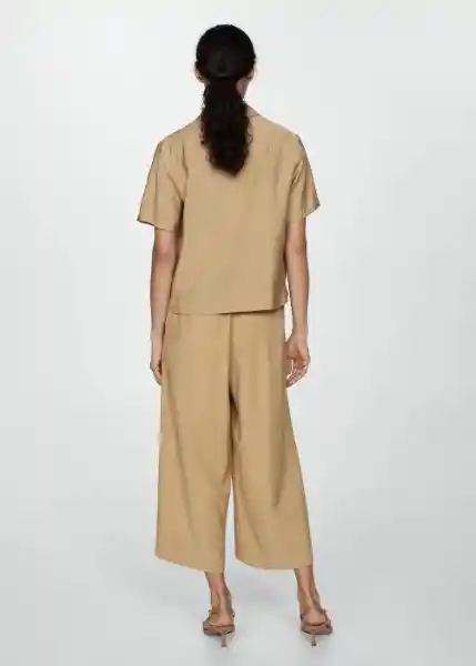 Camisa Bosco-H Camel Talla XS Mujer Mango